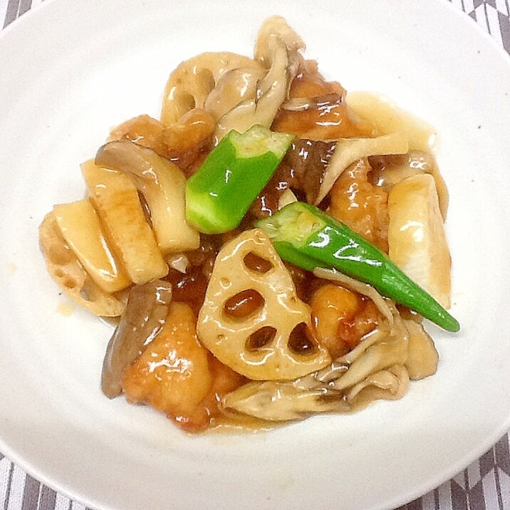 鶏肉と野菜の黒酢あんかけ